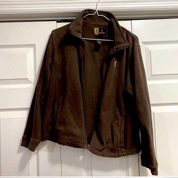 Browning Tops - Browning Warm Brown Full-Zip Fleece Jacket